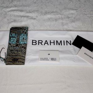 BNWT Brahmin Credit Card Wallet Bluebell Hombre All Over - FREE SHIPPING!